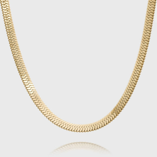 Chunky Herringbone Snake Necklace - ISMI JEWELS