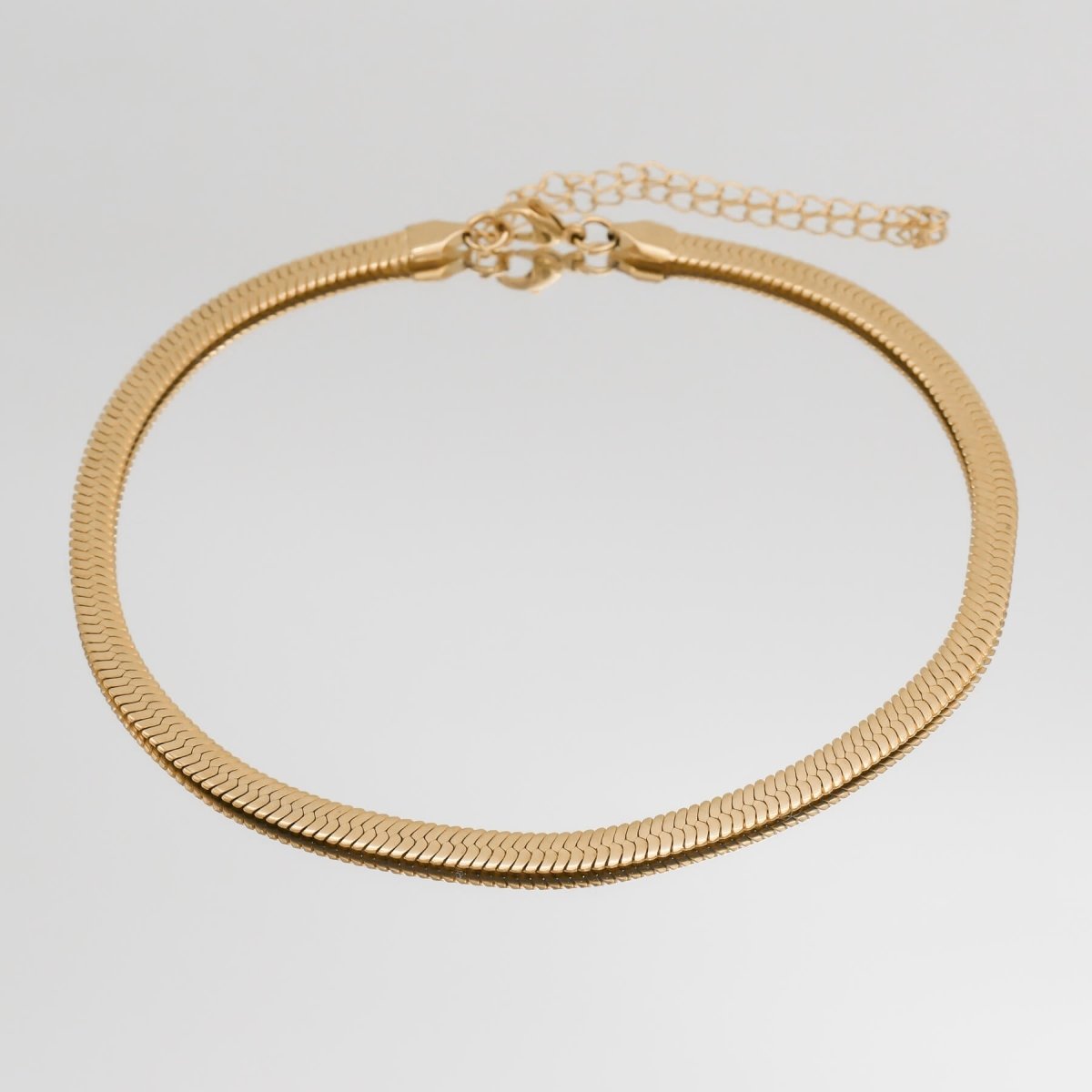 Chunky Herringbone Snake Necklace - ISMI JEWELS