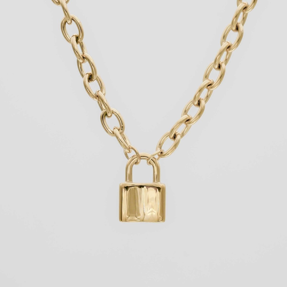 Chunky Lock Necklace - ISMI JEWELS
