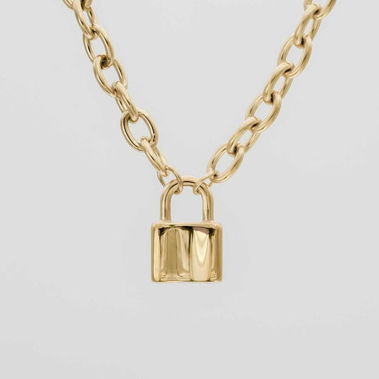 Chunky Lock Necklace - ISMI JEWELS