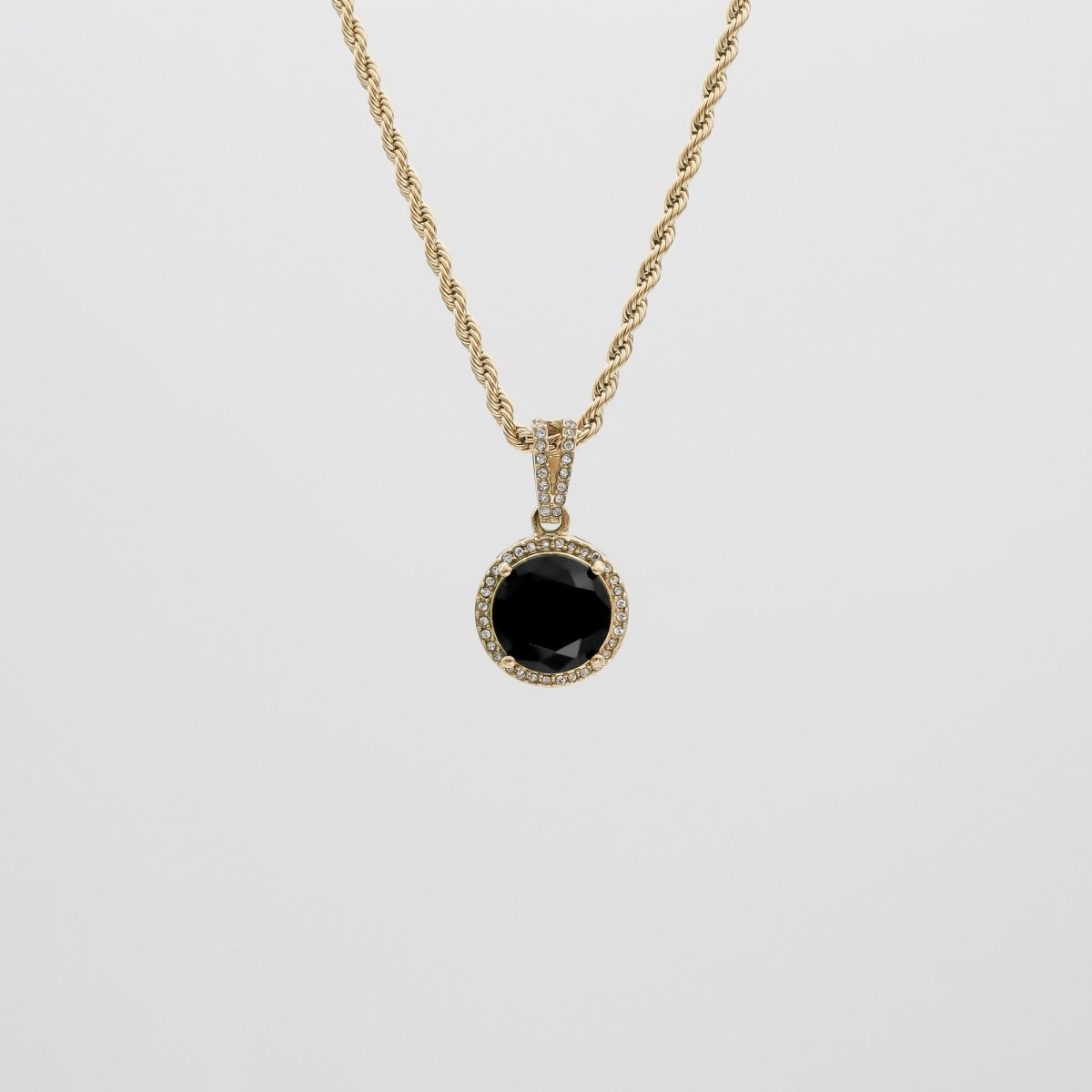 Clarissa Onyx Round Necklace - ISMI JEWELS