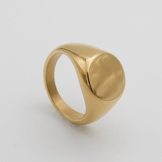 Classic Gold Signet Ring - ISMI JEWELS