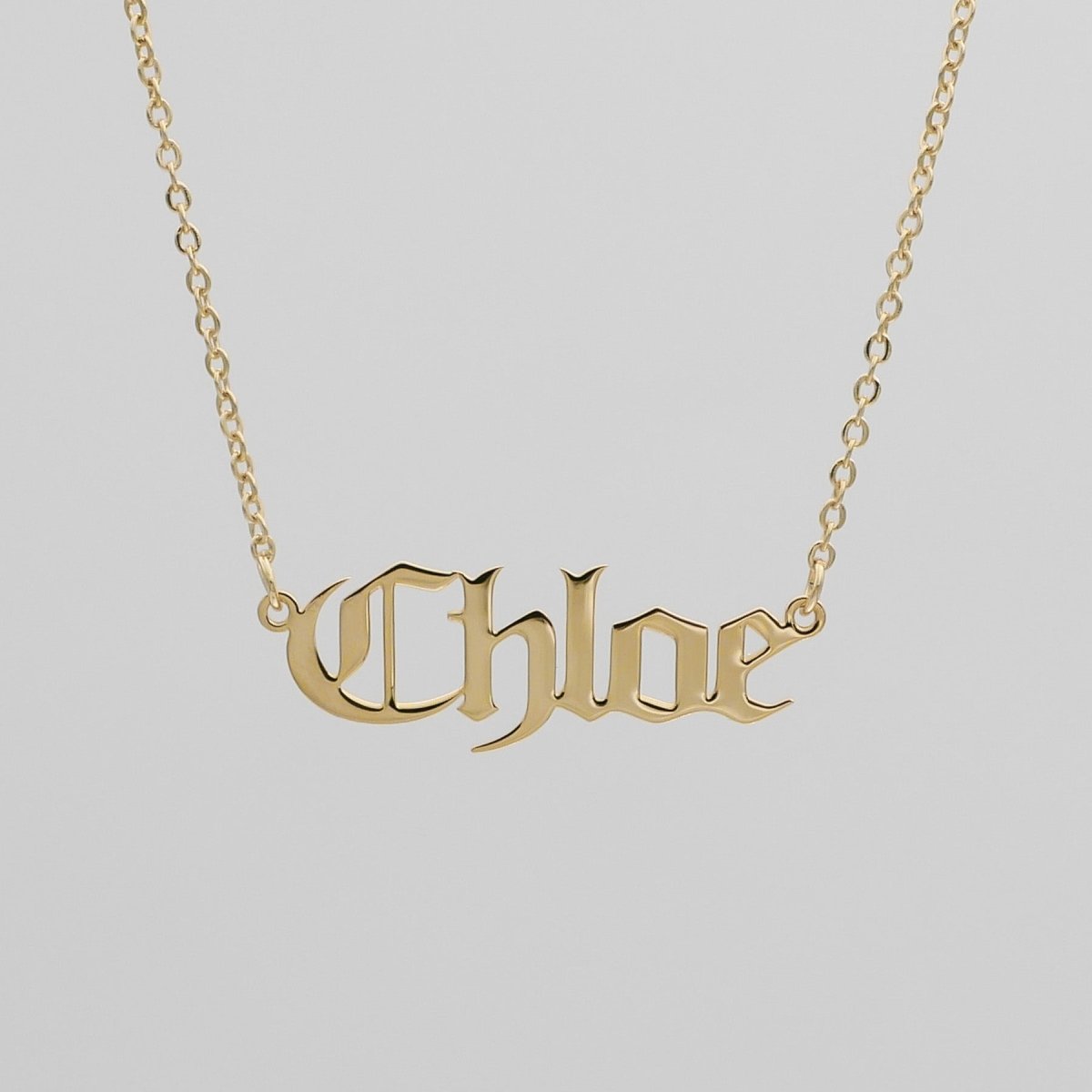 Classic Name Plate Necklace - ISMI JEWELS