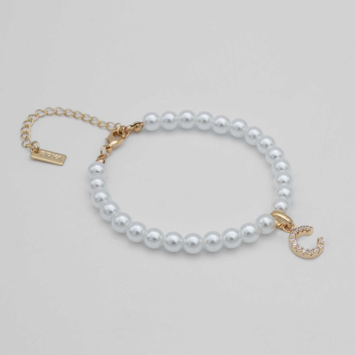 Classic Pearl Initial Anklet - ISMI JEWELS