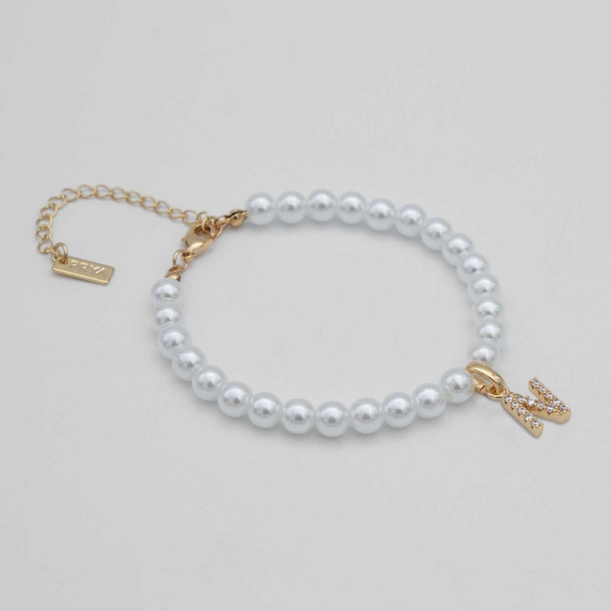 Classic Pearl Initial Anklet - ISMI JEWELS
