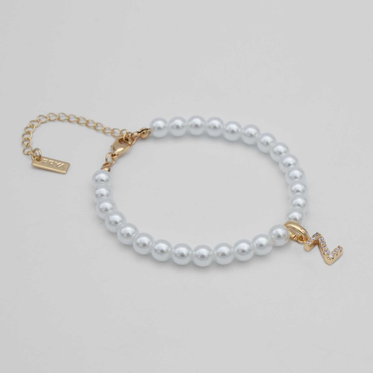 Classic Pearl Initial Anklet - ISMI JEWELS