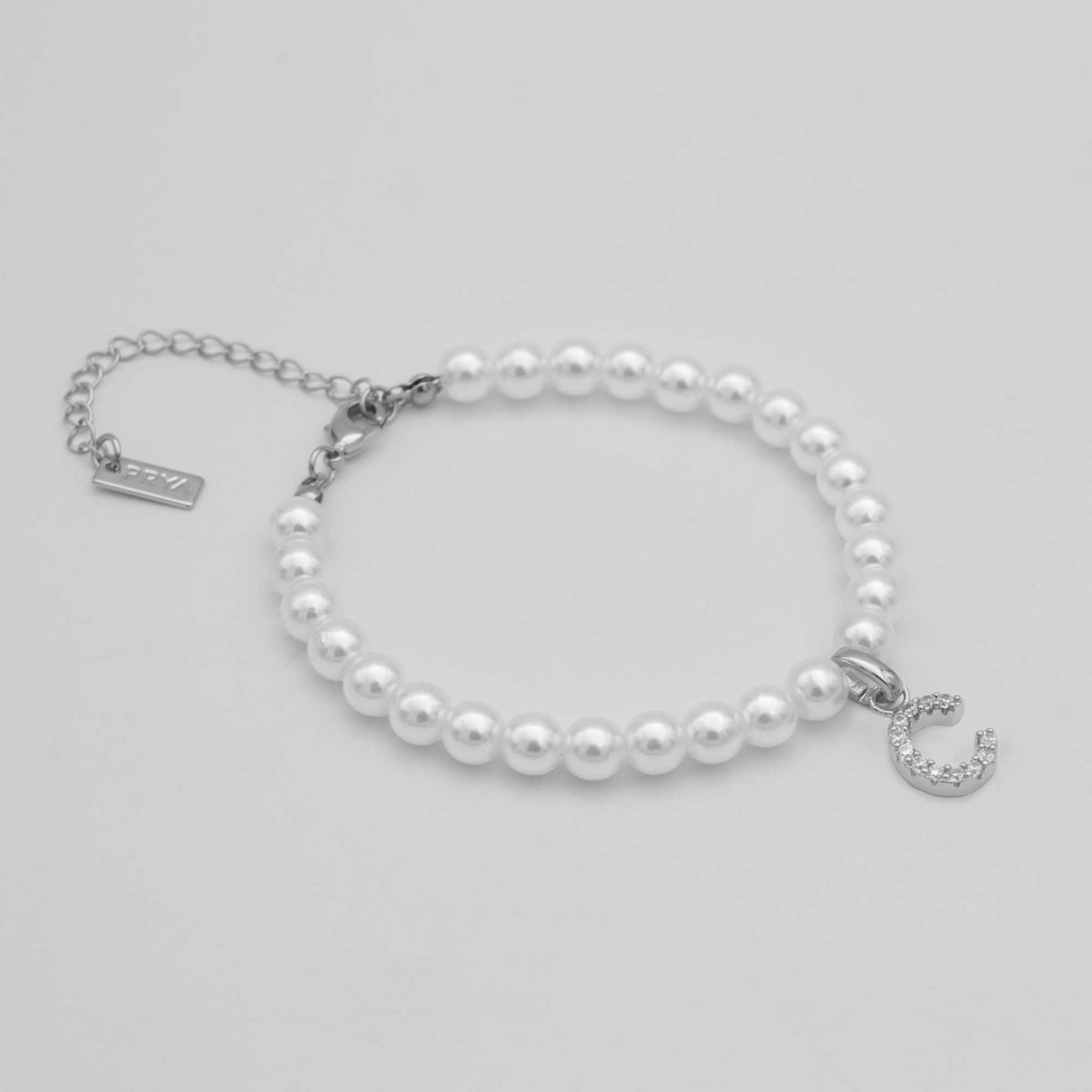 Classic Pearl Initial Anklet - ISMI JEWELS