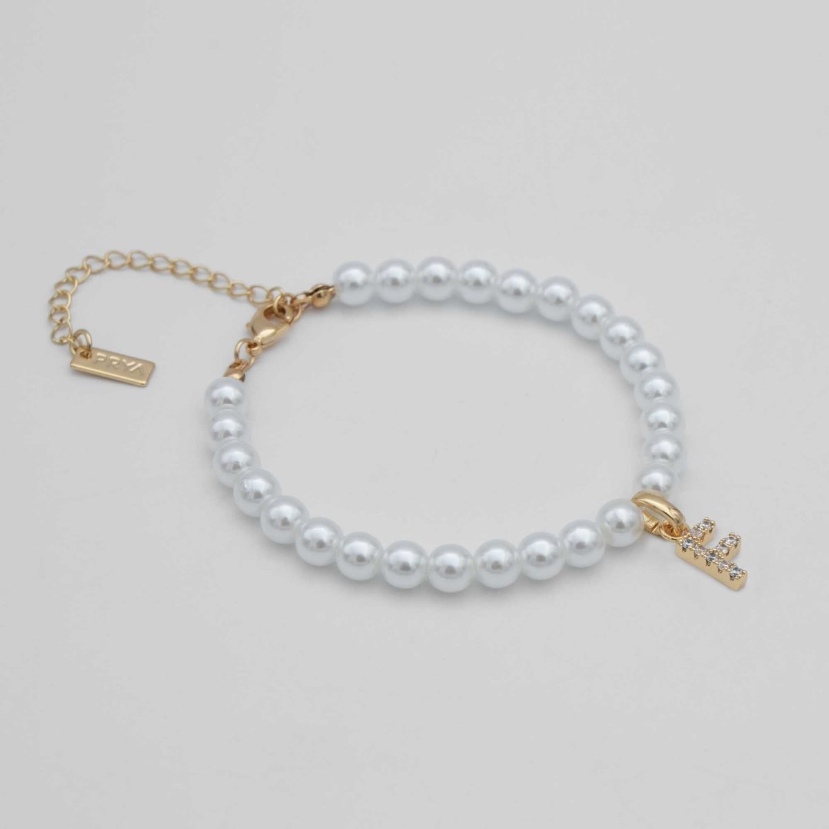 Classic Pearl Initial Anklet - ISMI JEWELS
