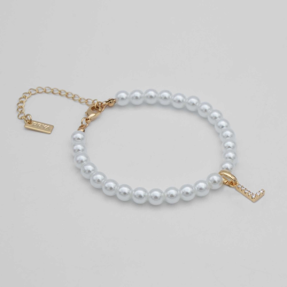 Classic Pearl Initial Anklet - ISMI JEWELS