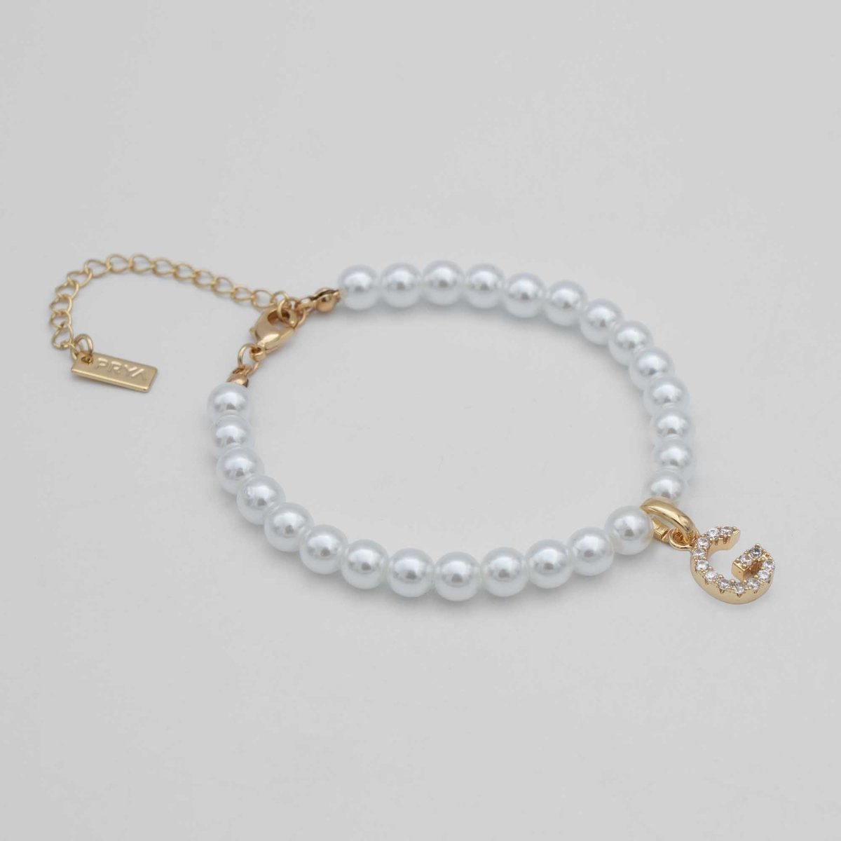 Classic Pearl Initial Anklet - ISMI JEWELS