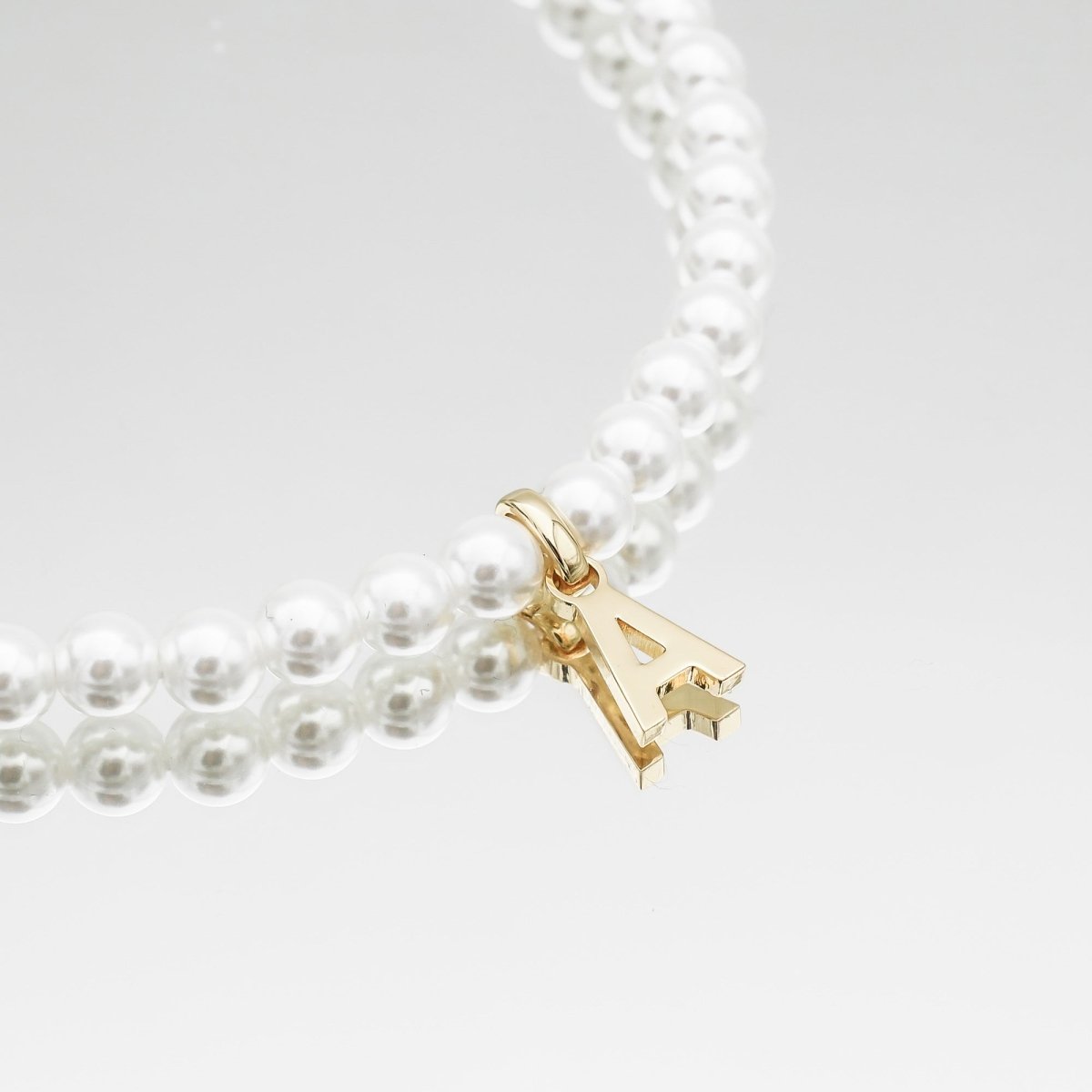 Classic Pearl Initial Necklace - ISMI JEWELS