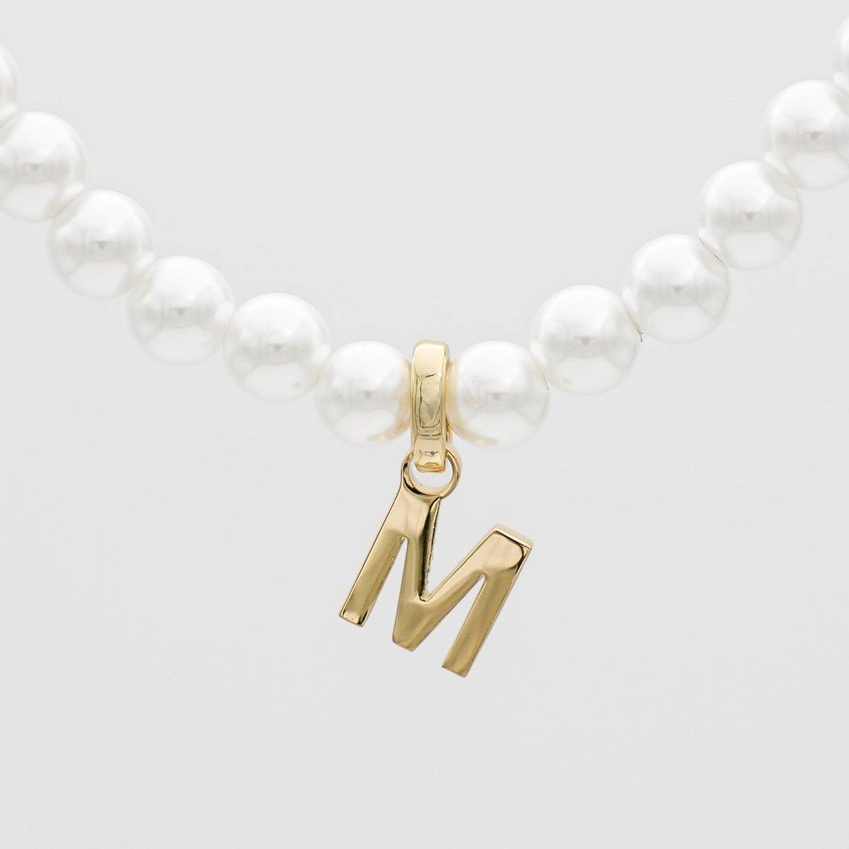 Classic Pearl Initial Necklace - ISMI JEWELS