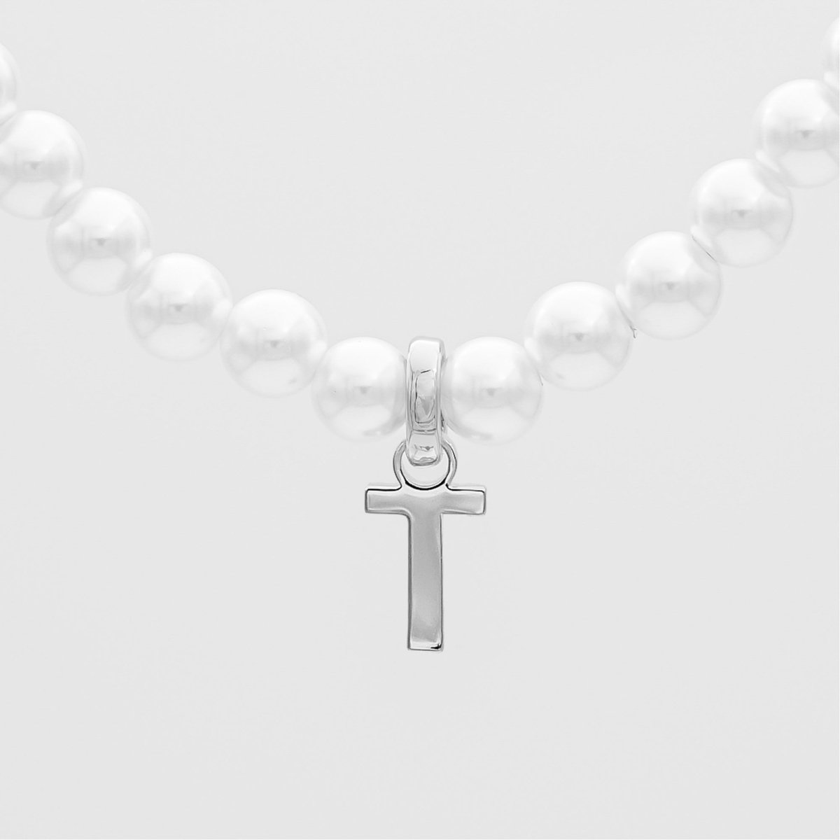 Classic Pearl Initial Necklace - ISMI JEWELS