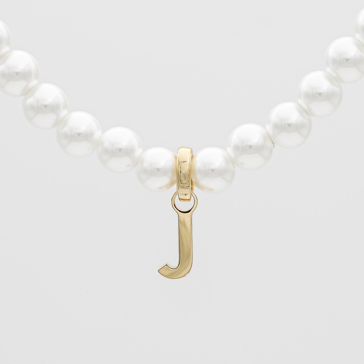 Classic Pearl Initial Necklace - ISMI JEWELS