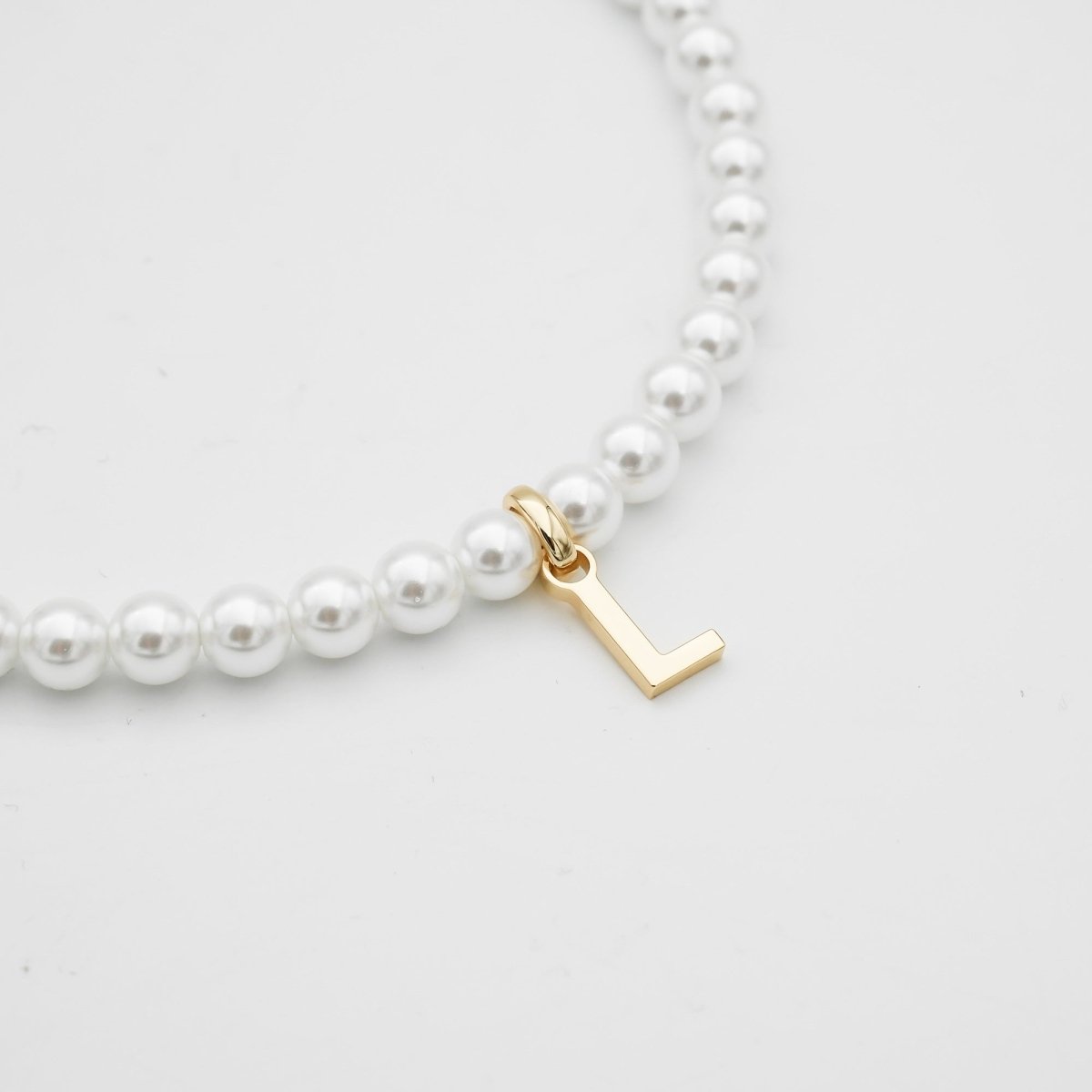 Classic Pearl Initial Necklace - ISMI JEWELS
