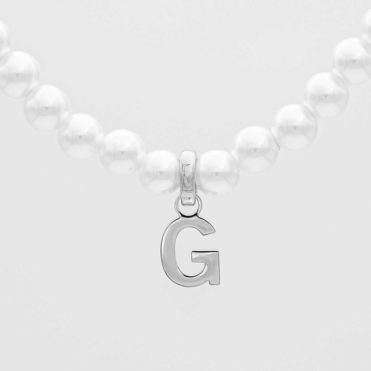 Classic Pearl Initial Necklace - ISMI JEWELS