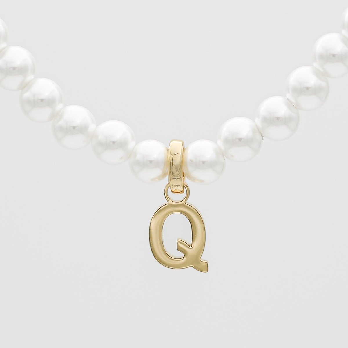 Classic Pearl Initial Necklace - ISMI JEWELS