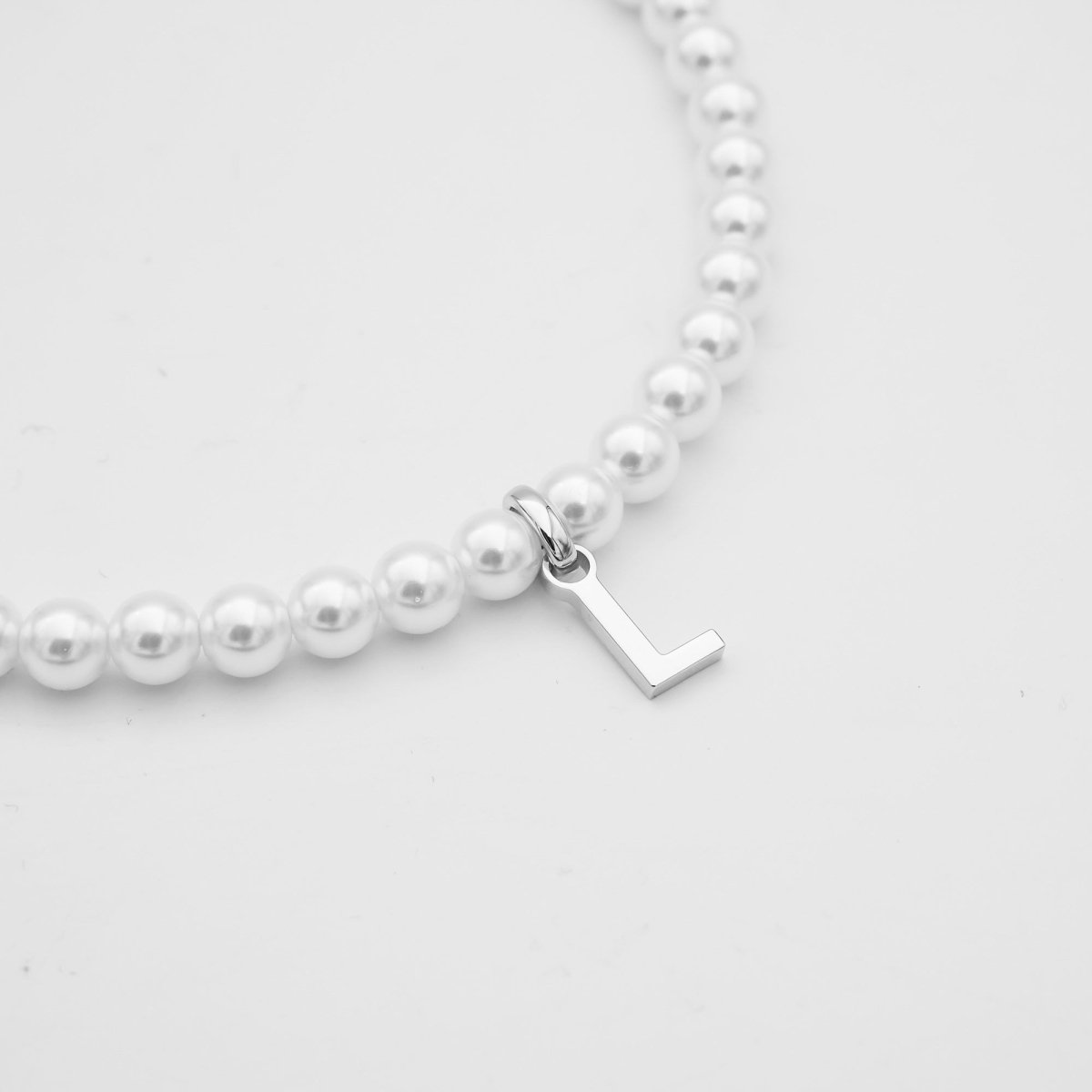 Classic Pearl Initial Necklace - ISMI JEWELS
