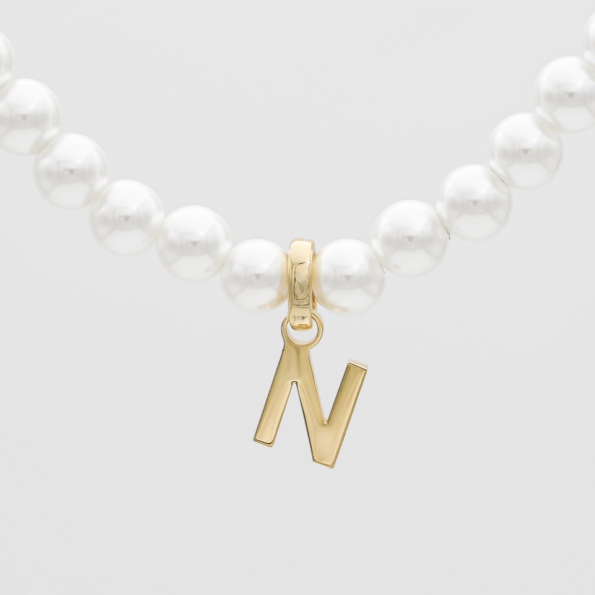 Classic Pearl Initial Necklace - ISMI JEWELS