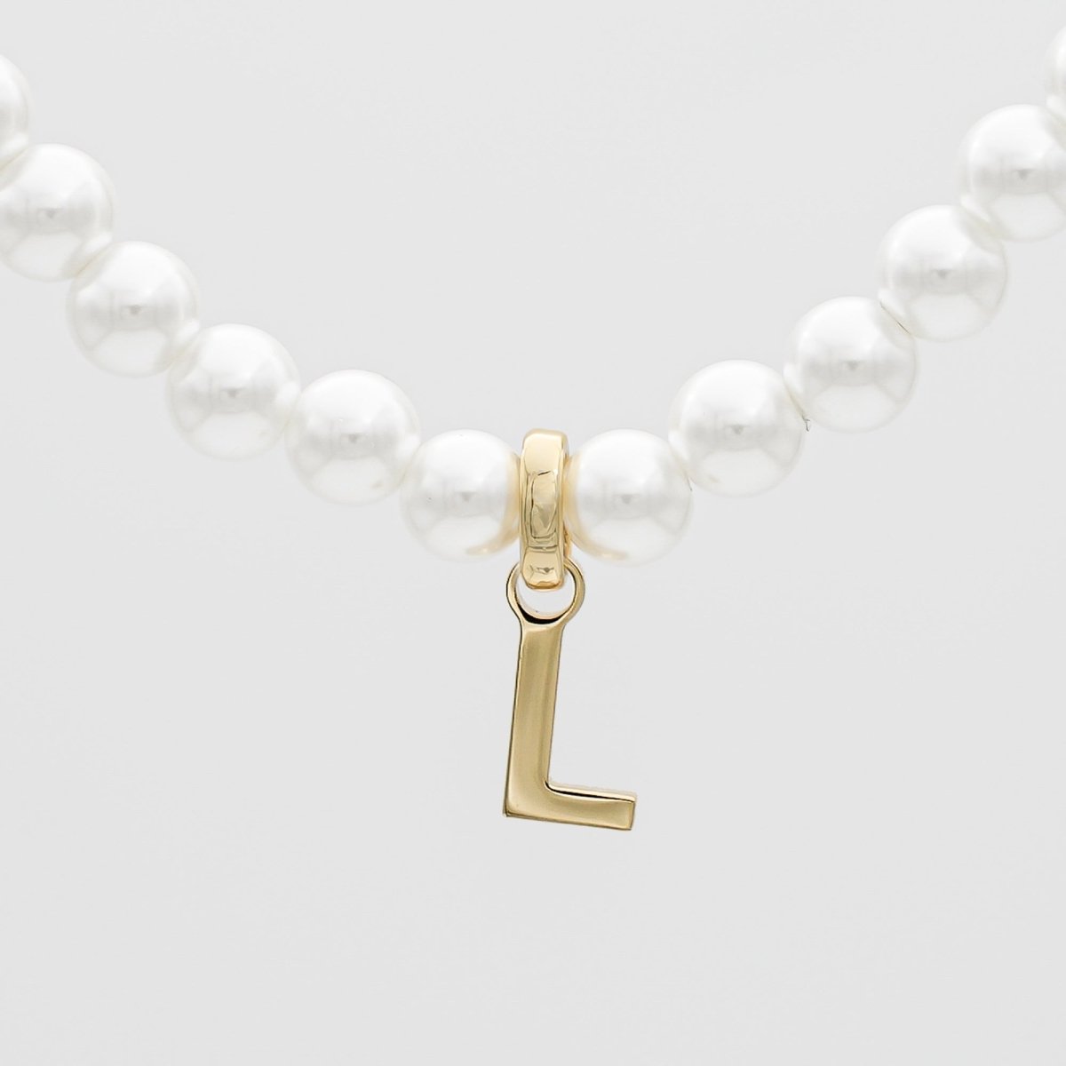 Classic Pearl Initial Necklace - ISMI JEWELS
