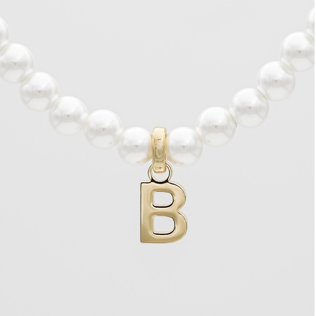 Classic Pearl Initial Necklace - ISMI JEWELS