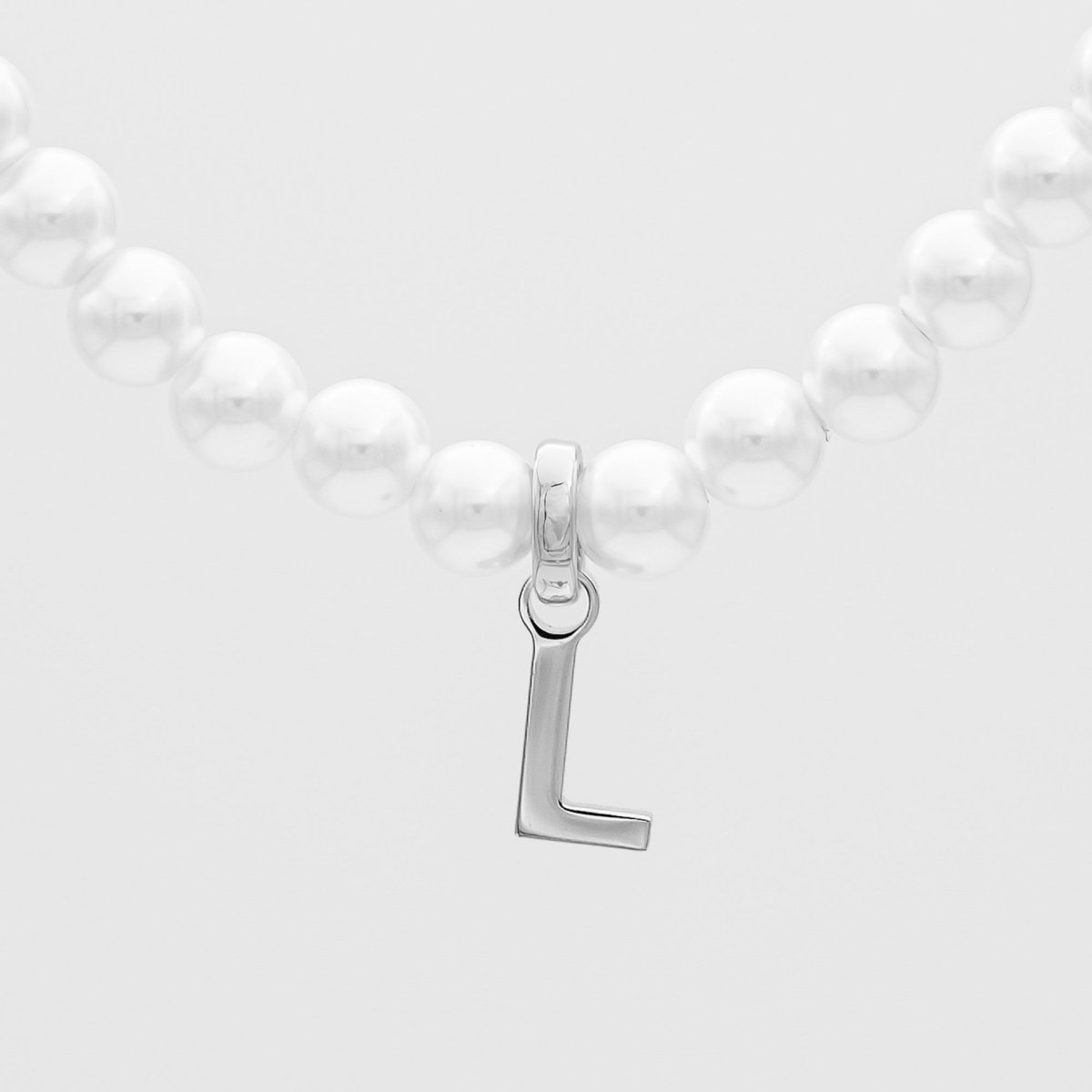 Classic Pearl Initial Necklace - ISMI JEWELS