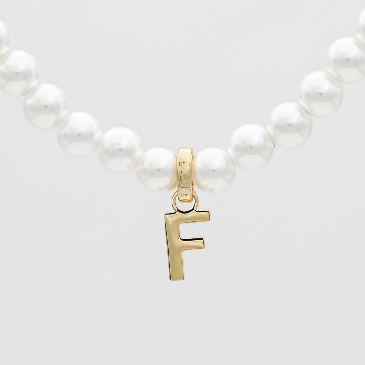 Classic Pearl Initial Necklace - ISMI JEWELS