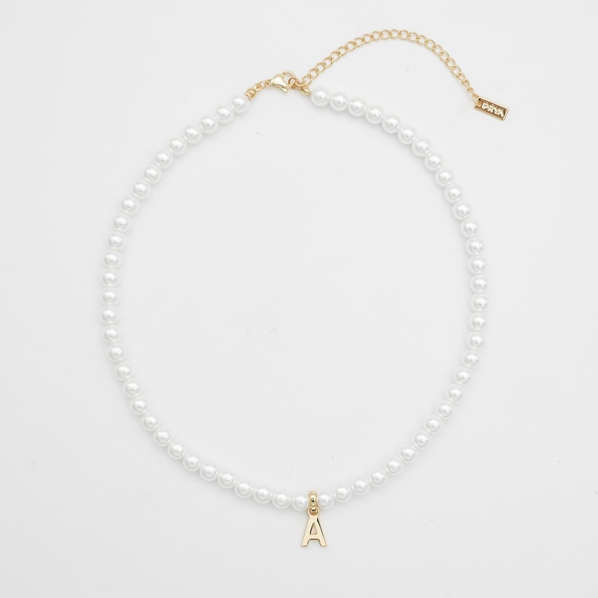 Classic Pearl Initial Necklace - ISMI JEWELS