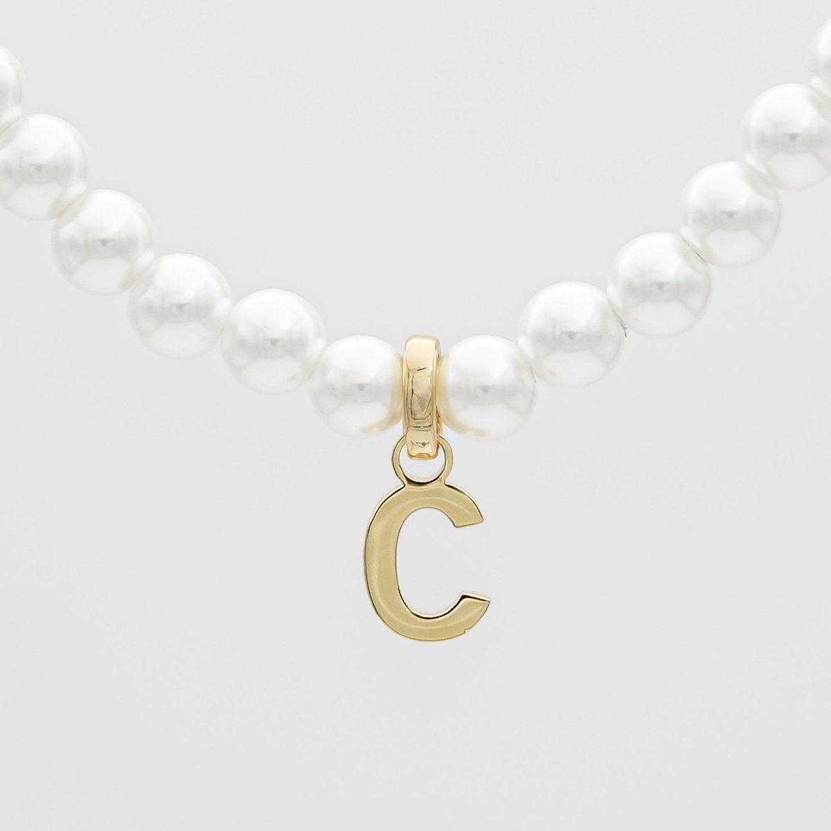 Classic Pearl Initial Necklace - ISMI JEWELS