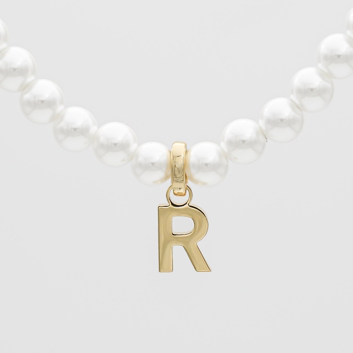 Classic Pearl Initial Necklace - ISMI JEWELS