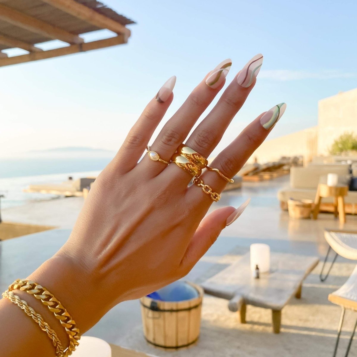 Cleo Chain Ring - ISMI JEWELS