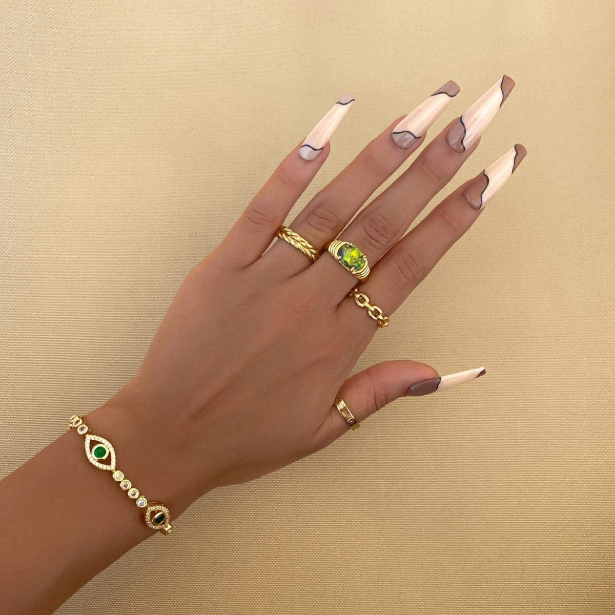 Cleo Chain Ring - ISMI JEWELS