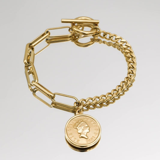 Coin Link Bracelet - ISMI JEWELS