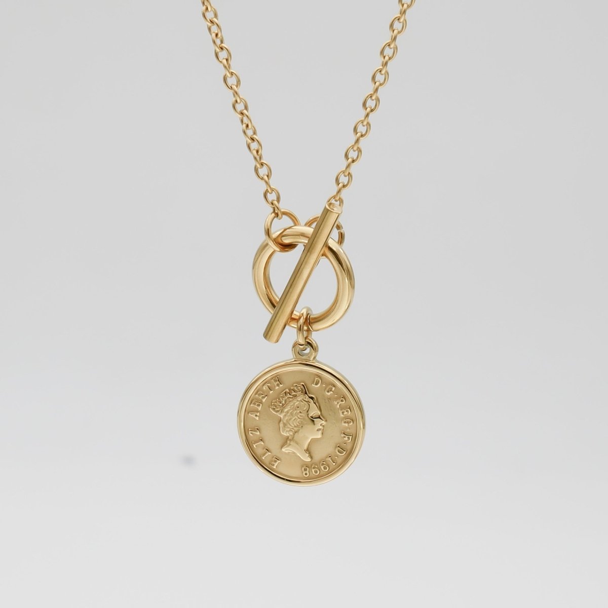 Coin Pendant Necklace | Gold - ISMI JEWELS