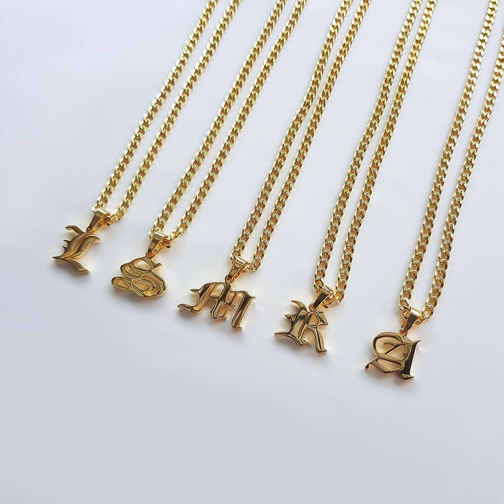 Cubana Initial Necklace - ISMI JEWELS