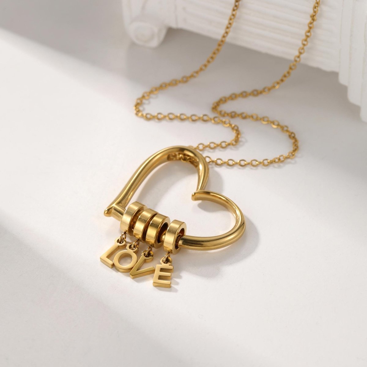 Custom Heart with Dangling Charms - ISMI JEWELS