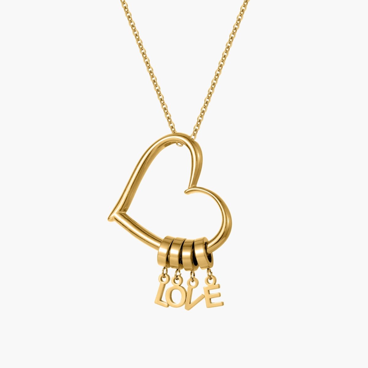 Custom Heart with Dangling Charms - ISMI JEWELS