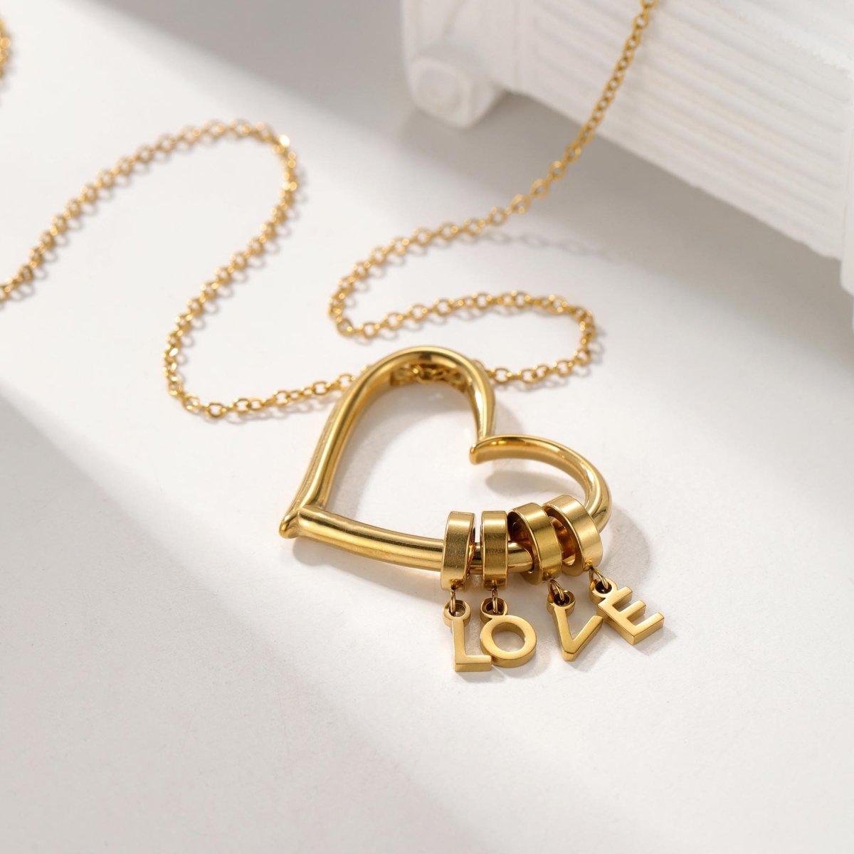 Custom Heart with Dangling Charms - ISMI JEWELS