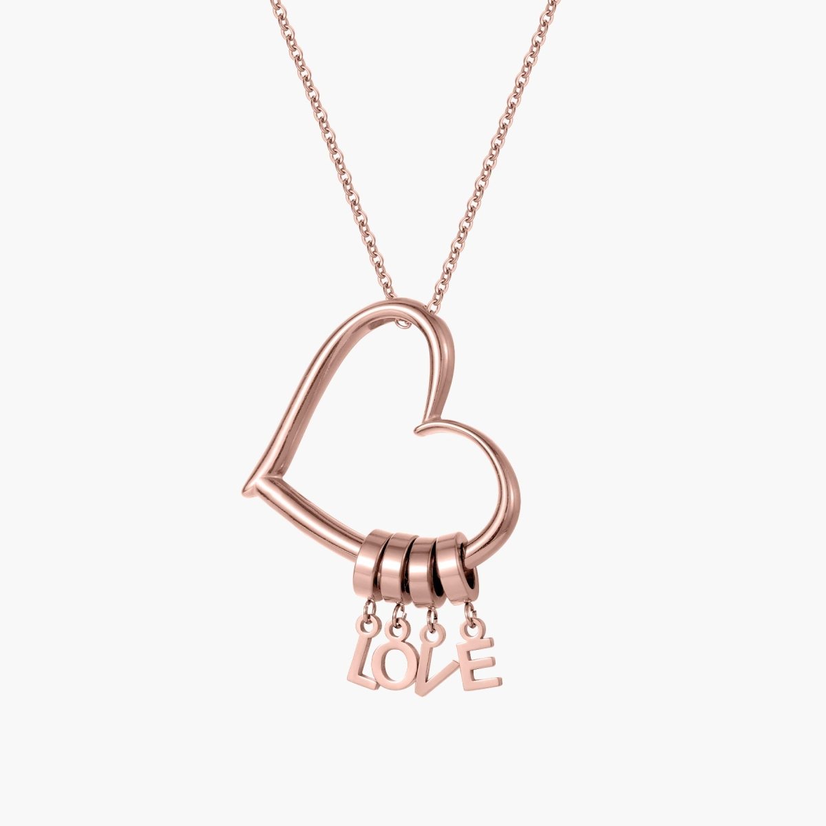 Custom Heart with Dangling Charms - ISMI JEWELS