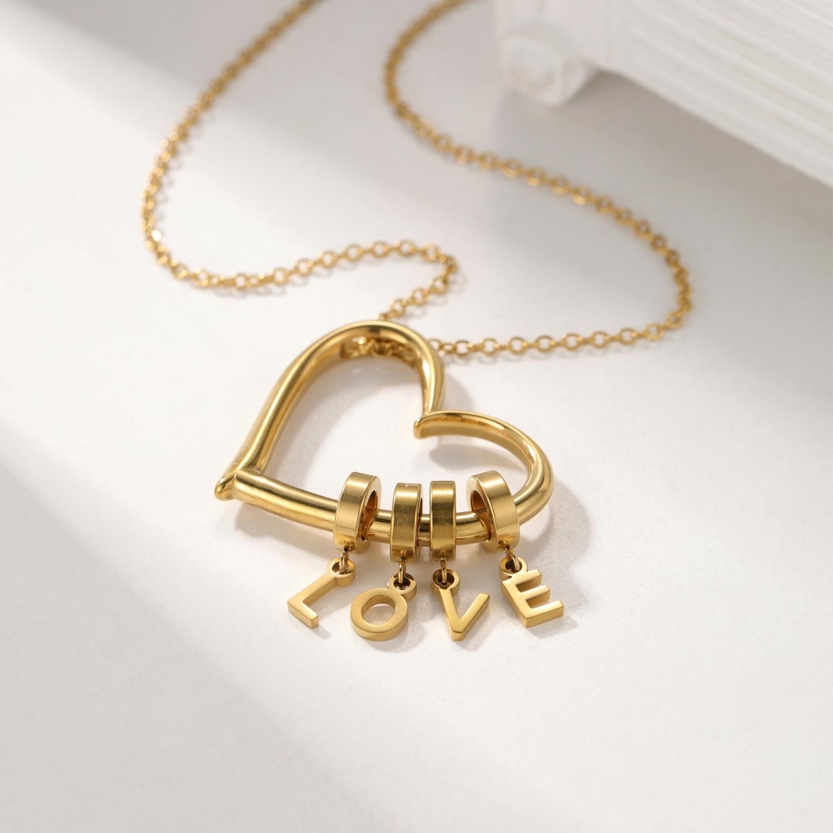 Custom Heart with Dangling Charms - ISMI JEWELS