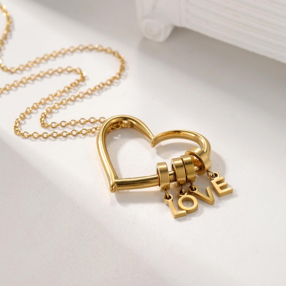 Custom Heart with Dangling Charms - ISMI JEWELS