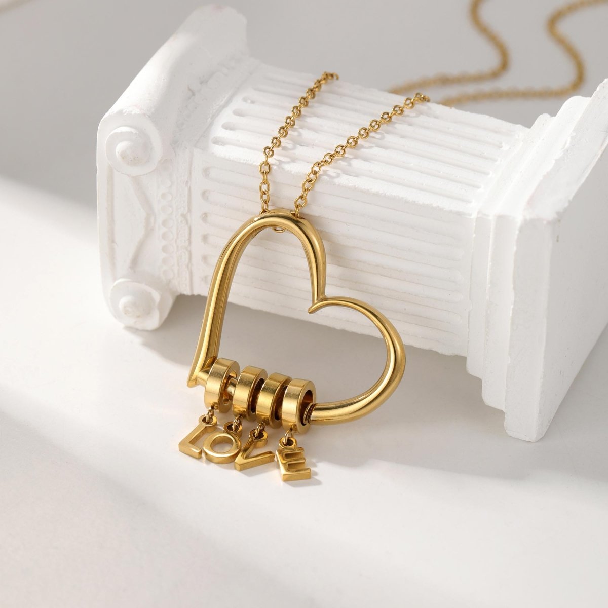 Custom Heart with Dangling Charms - ISMI JEWELS