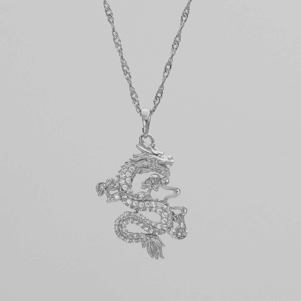 CZ Dragon Necklace - ISMI JEWELS