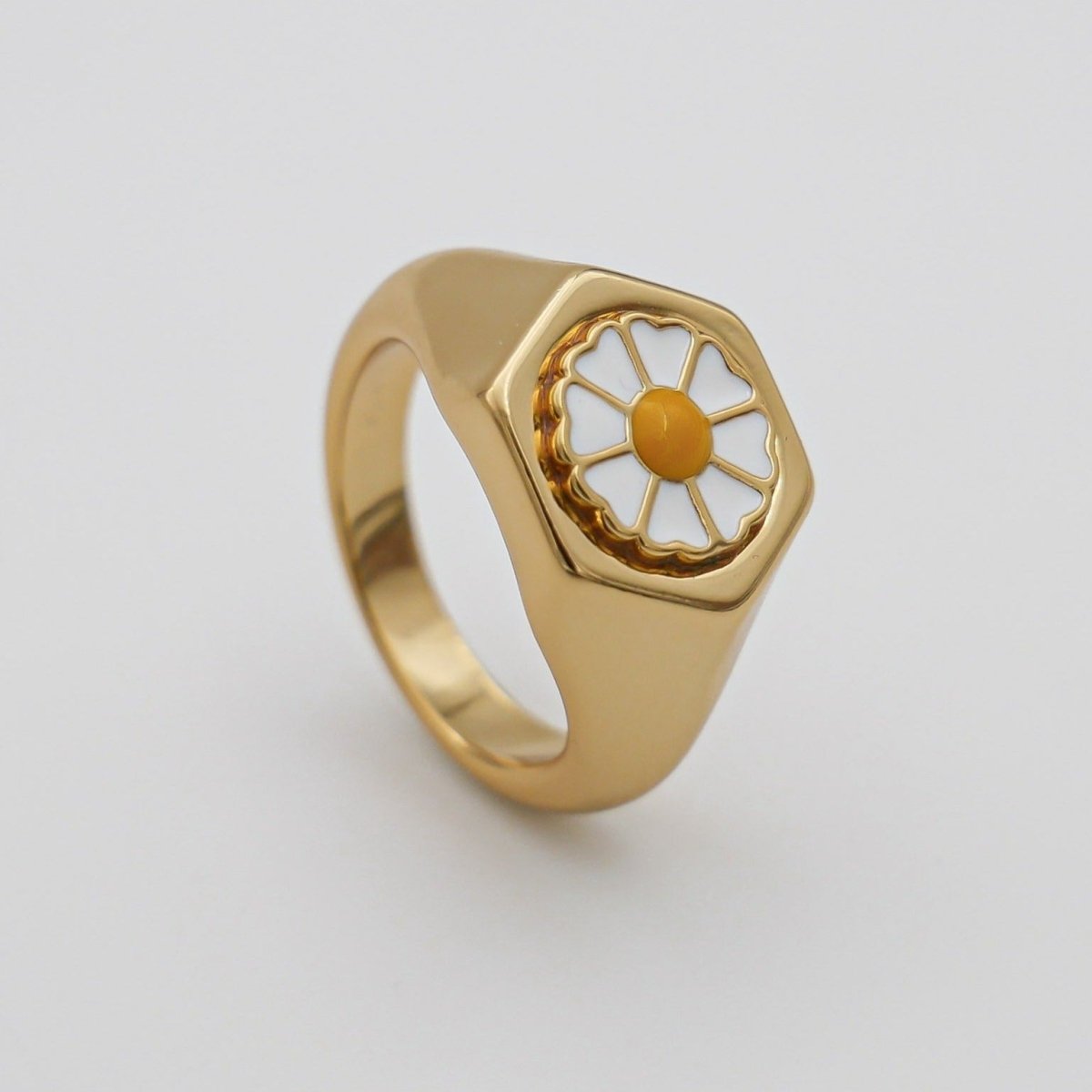 Daisy Signet Ring - ISMI JEWELS