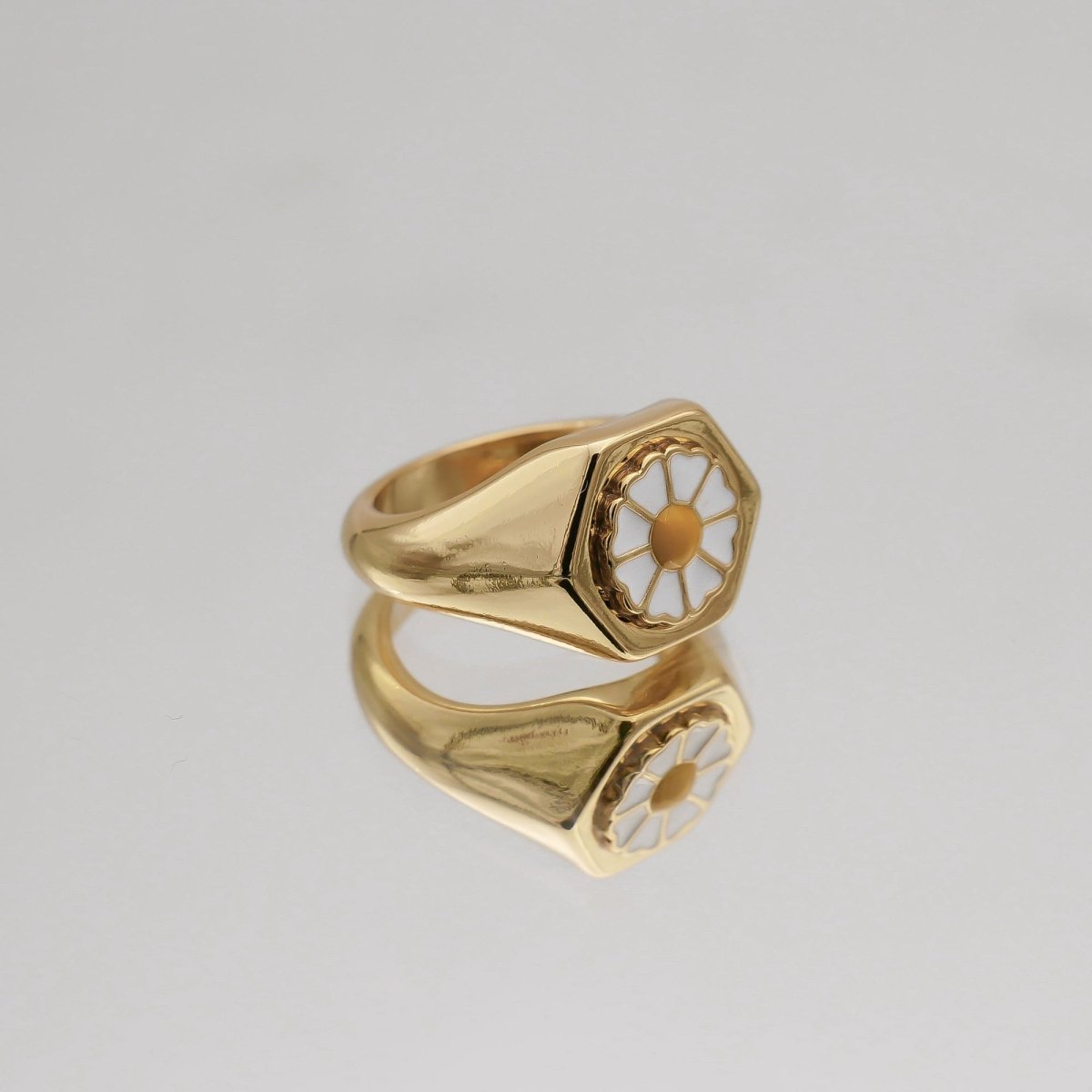 Daisy Signet Ring - ISMI JEWELS