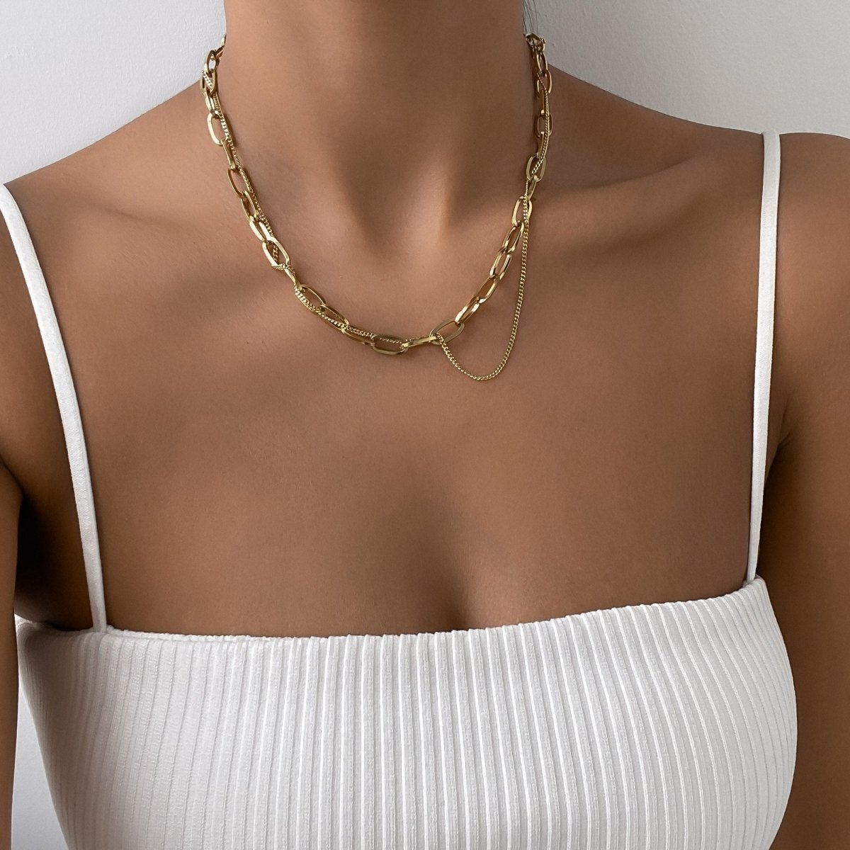 Dana Double Layered Necklace - ISMI JEWELS