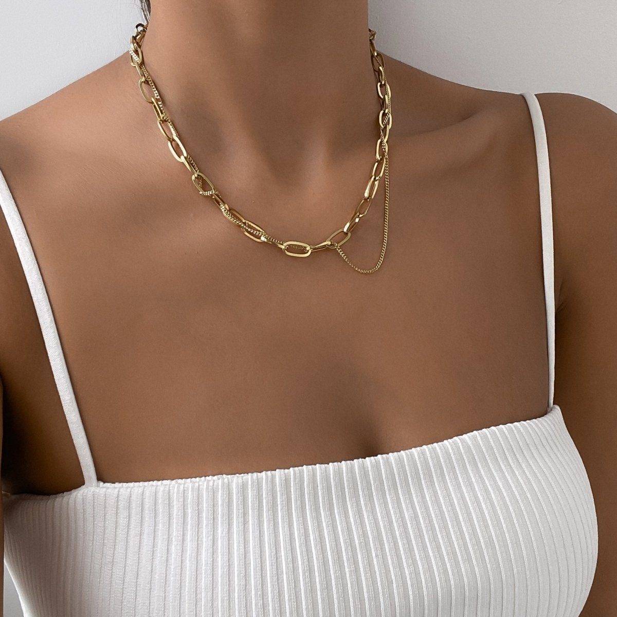 Dana Double Layered Necklace - ISMI JEWELS