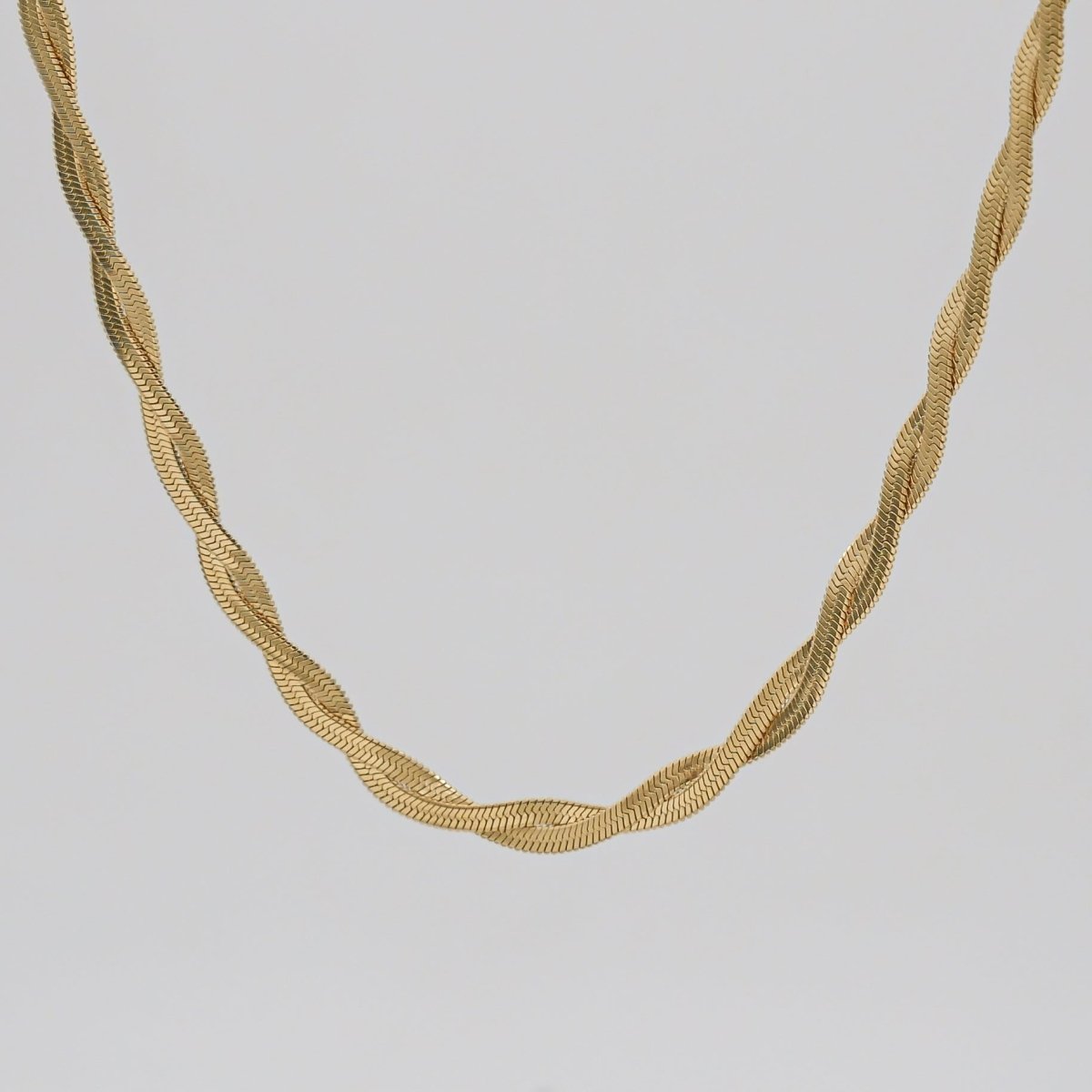 Double Herringbone Necklace - ISMI JEWELS