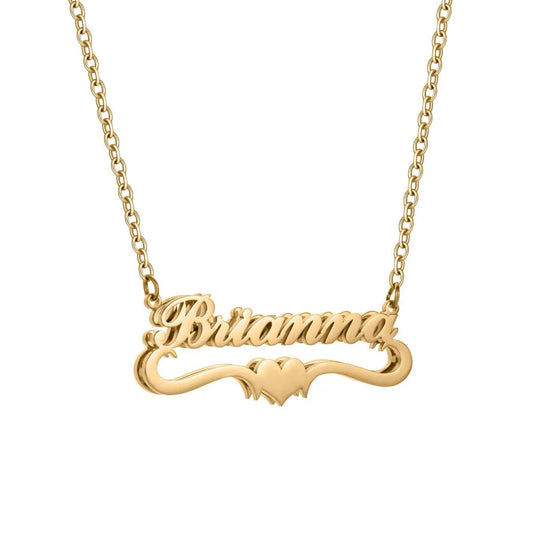 Double Layer Custom Name Necklace - ISMI JEWELS