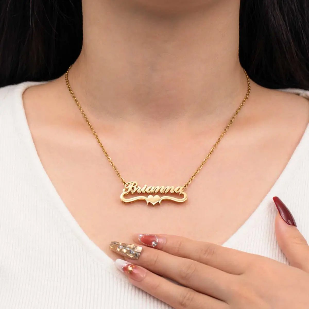 Double Layer Custom Name Necklace - ISMI JEWELS